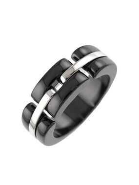 Chanel Ultra 51 Ring 18k WG Black Ceramic 750